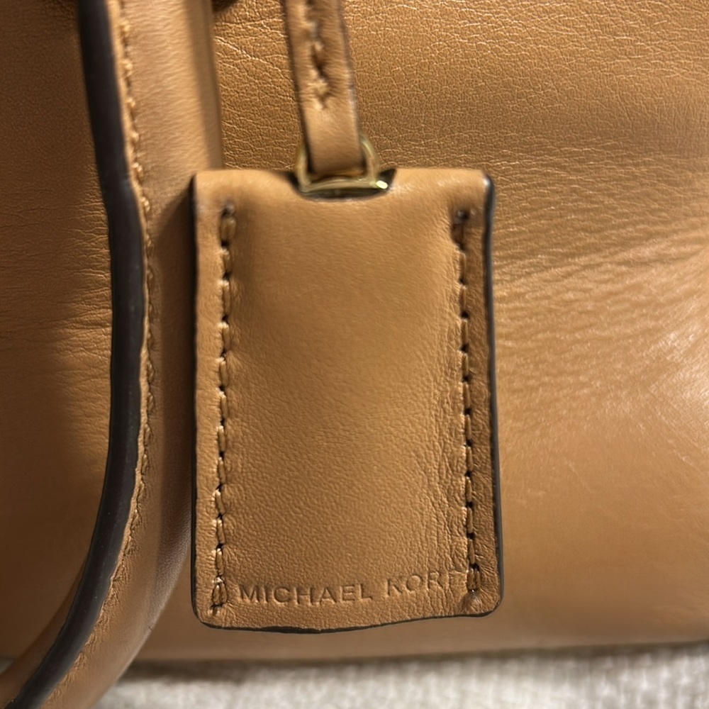 Michael Kors Hamilton Traveler Leather Satchel - Picture 12 of 16